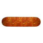 Naranja líquido del oro y diseño abstracto amarill tablas de patinar