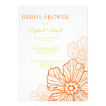 Naranja nupcial de la invitación el | de la ducha  invitaciones