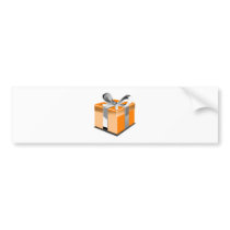 Naranja presente pegatinas de parachoque