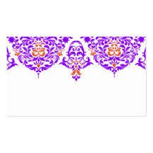 Naranja púrpura fabuloso del damasco de 311 lunes  tarjetas de visita