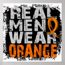 Naranja real del desgaste de hombres de RSD Poster
