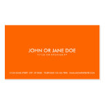 naranja simple plantillas de tarjetas personales