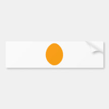 Naranja sólido del huevo los regalos de Zazzle del Etiqueta De Parachoque
