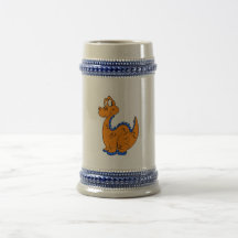 Naranja y azul mimosos del dragón taza de café