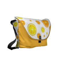 Naranja y la bolsa de mensajero de los limones bolsa messenger