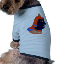 Naranja y marina de guerra principales espartanos  camiseta de perro