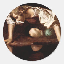 Narciso, Caravaggio Pegatina