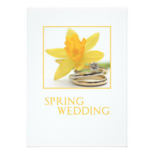 Narciso y boda de la primavera de los anillos de b invitación