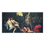 Narciso y eco de Poussin Nicolás Tarjeta Con Foto Personalizada