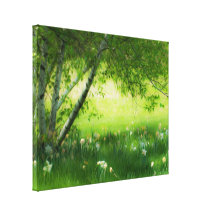 Narcisos de la primavera lona estirada galerias