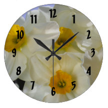 Narcisos soleados relojes de pared