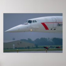 Nariz de la aguja de British Airways Concorde Posters