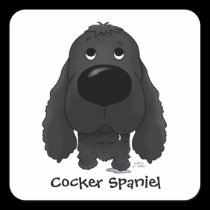 Nariz grande cocker spaniel pegatinas