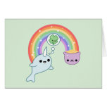 Narwhal afortunado felicitación