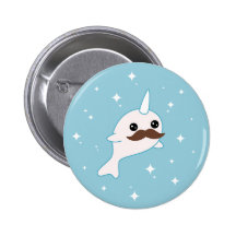 Narwhal con el bigote pins