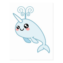 Narwhal Cutie Postales