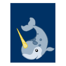 Narwhal lindo postales