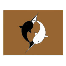 Narwhals impresionante tarjeta postal