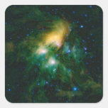 NASAs Pleiades Calcomanía Cuadrada