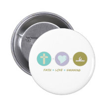 Natación del amor de la fe pin