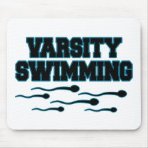 Natación del equipo universitario tapetes de ratones