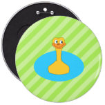 Natación del pato en una charca pins
