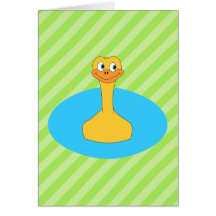 Natación del pato en una charca tarjeton