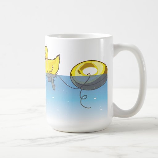 Natación del pato tazas