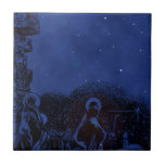 Natividad de la noche estrellada azulejos