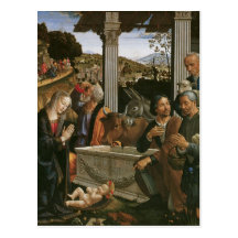 Natividad - postales de Domenico Ghirlandaio