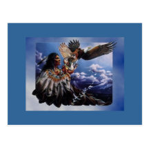 Nativo americano Eagle Tarjetas Postales