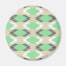 Nativo americano gris verde tribal azteca de los A Imán De Frigorífico