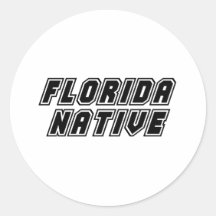 Natural de la Florida Pegatinas Redondas