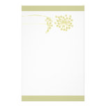 Naturaleza de oro elegante del diseño floral papeleria