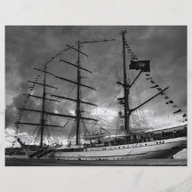 Nave alta portuguesa NRP Sagres Tarjetón