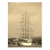 Nave alta que incorpora la sepia de Mahon Tarjetas Postales