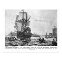 Nave de Mayflower de la acción de gracias (postal)