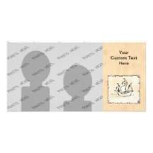 Nave de pirata tarjetas con fotos personalizadas