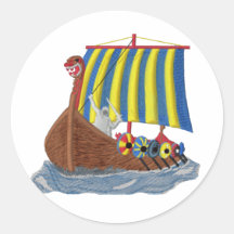 Nave de Viking del sueco Etiqueta