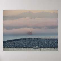 Nave del grano en Puget Sound Poster