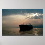 Nave en el mar tranquilo, Italia Posters