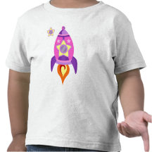 Nave rosada de Rocket Camiseta
