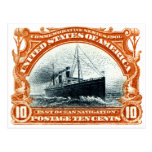 Navegación de océano rápida 1901 postales