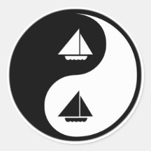 Navegación de Yin Yang Etiqueta Redonda