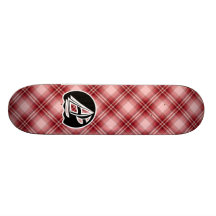 Navegación roja de la tela escocesa patineta personalizada
