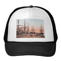 Naves en los muelles en San Francisco circa 1900 Gorra
