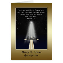 Navidad, abuelo, religioso, natividad y C Tarjeta