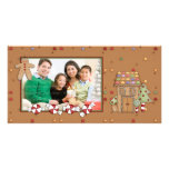 Navidad alegre - casa de pan de jengibre tarjetas personales