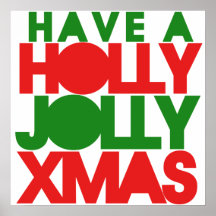 Navidad alegre del acebo posters