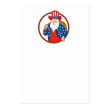 Navidad americano Papá Noel del padre Plantillas De Tarjetas Personales